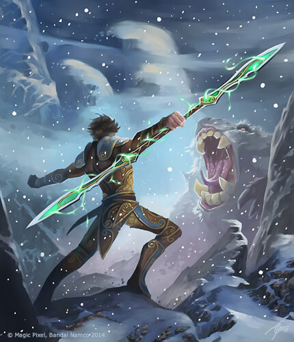 Character for CCG Outcast Odyssey. © Magic Pixel, Bandai Namco 2014