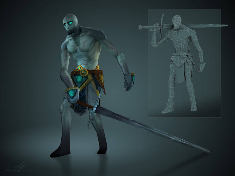Lowpoly model of Pale Man.