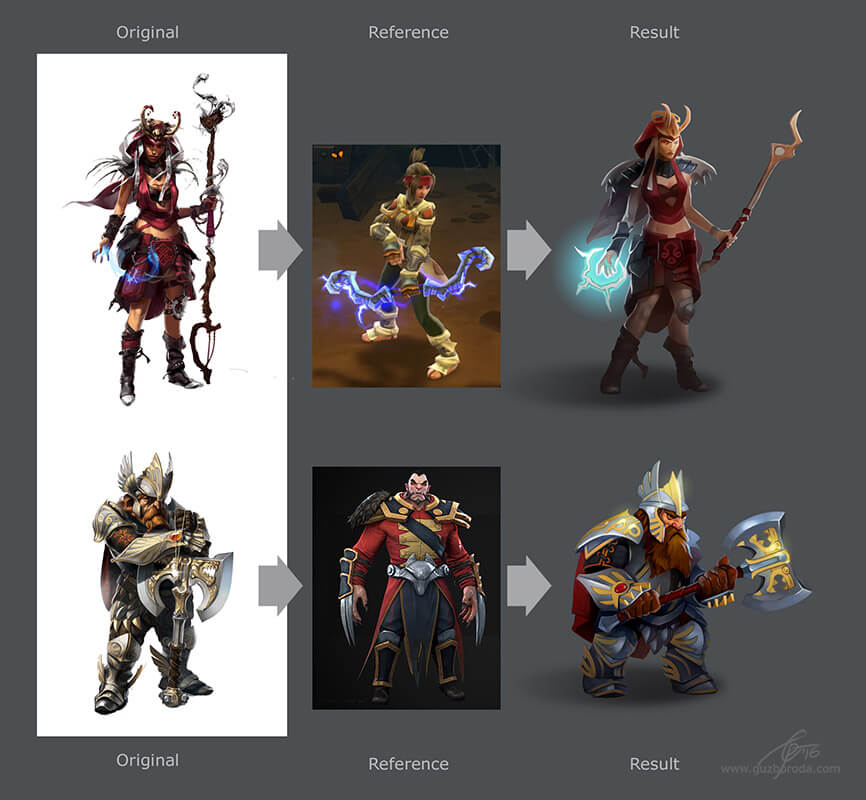 Character redesign for a mobile game