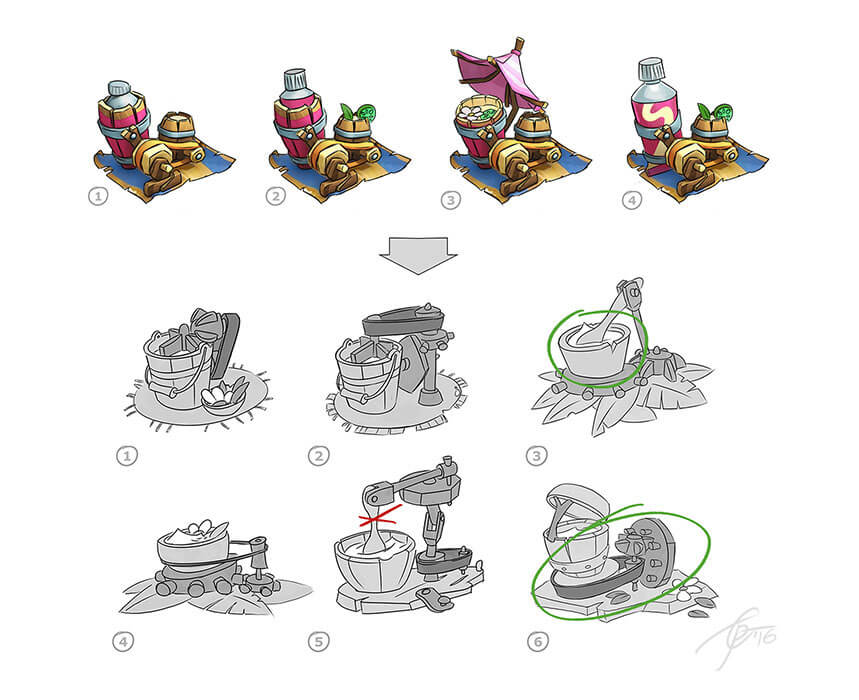 Concept art for mobile game Angry Birds Holiday