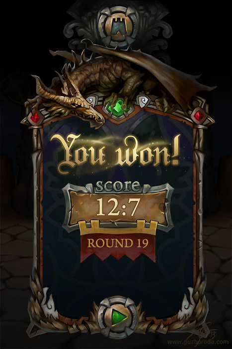 UI design for mobile game Dragon Pool