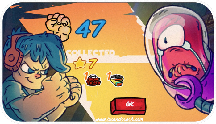 Gameplay screenshot from game Hit and crash. Art and programming by Pavel Guzenko.