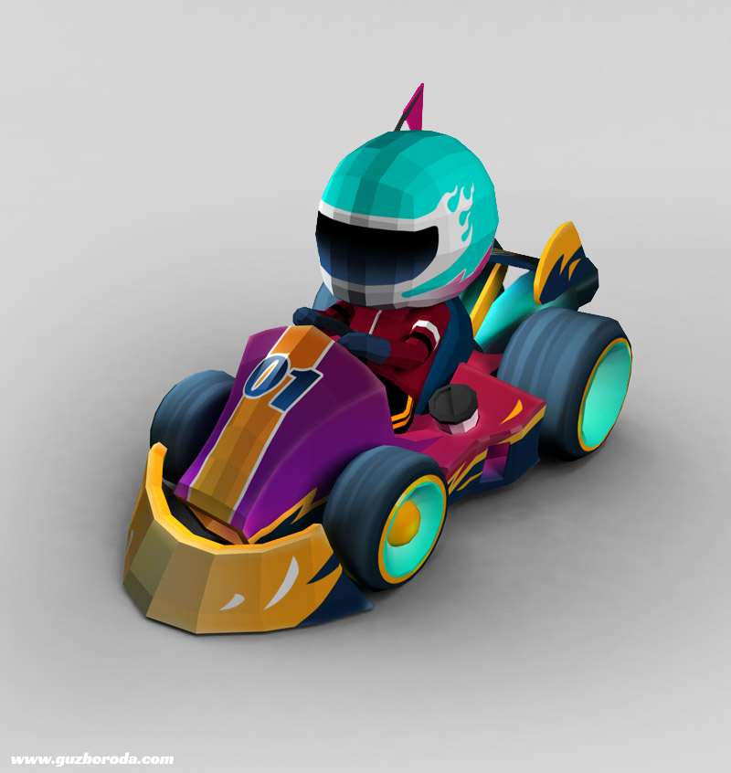3D model for a kart racing game