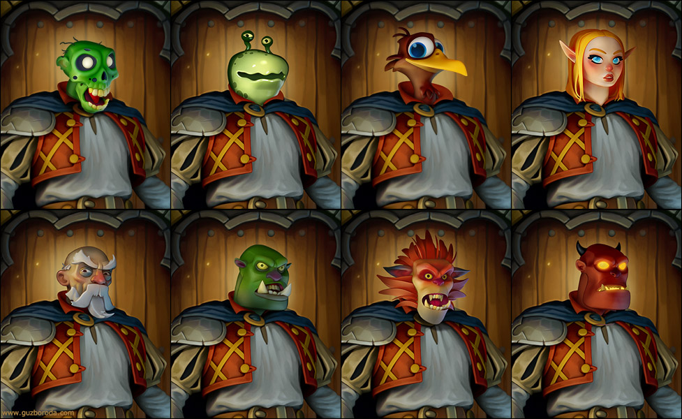 Character design and 3D models for HeadlessD mobile game