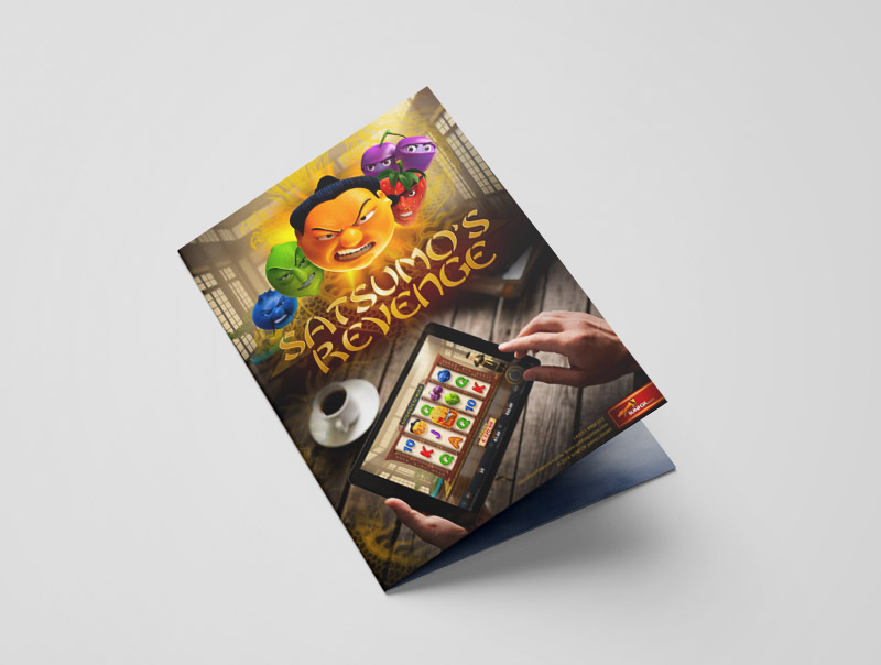 Leaflet design for video slot game