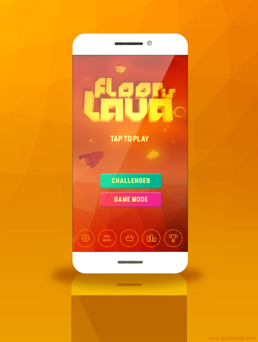 UI design for a casual mobile game