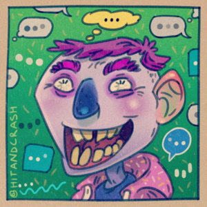 Comicstrip Hit and crash on Instagram